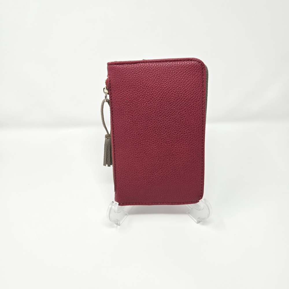 Chinese Laundry Raspberry & Grey Textured Wallet with Exterior Coin Purse
